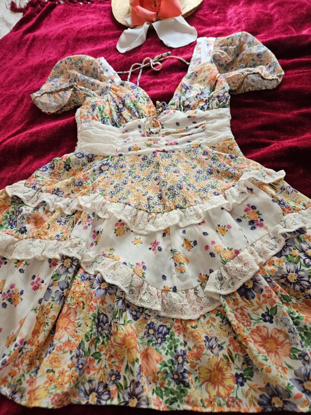 ALTAR'D STATE BABYDOLL MINI FLORAL..ADORABLE SIZE SMALL